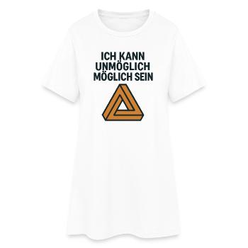 Unmöglich möglich - Frauen T-Shirt-Kleid - Weiß - Vorne