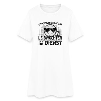 Großer Bruder Leibwächter im Dienst - Frauen T-Shirt-Kleid - Weiß - Vorne