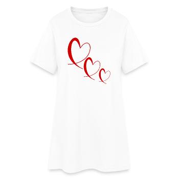 MOTHER'S DAY. HEART. HAPPY BIRTHDAY. MOM - Women’s T-Shirt Dress - white - Front