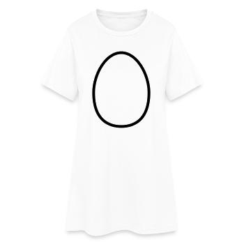 Contour de l’oeuf de Pâques – Design minimaliste de Pâques - Robe T-shirt Femme - blanc - Devant