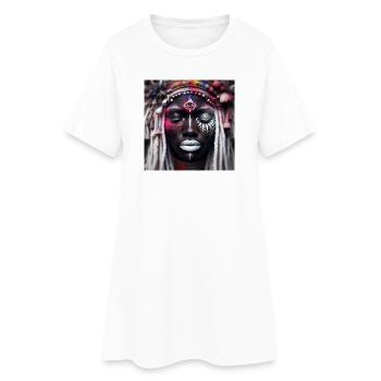 African Deity - Women’s T-Shirt Dress - white - Front