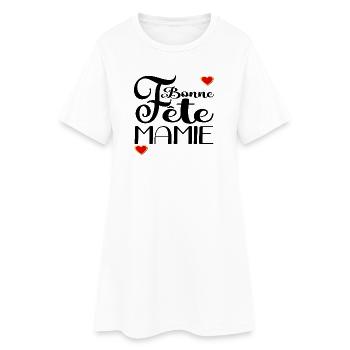 Bonne Fête Mamie Amour - Robe T-shirt Femme - blanc - Devant