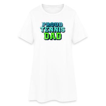 Chemise Proud Tennis Dad - Robe T-shirt Femme - blanc - Devant