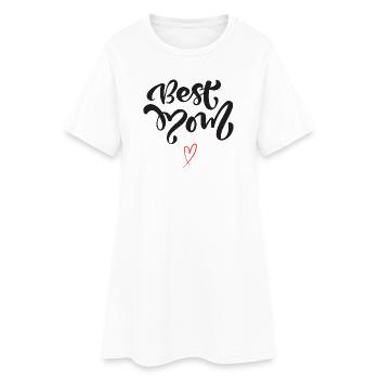 Best Mom – Herzdesign zum Muttertag - Frauen T-Shirt-Kleid - Weiß - Vorne