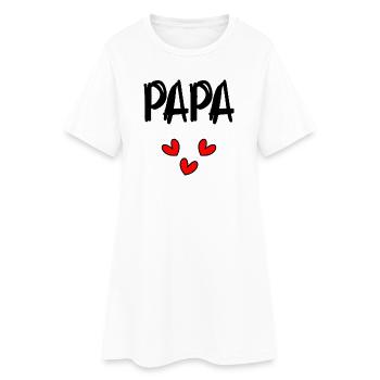 DAD. FATHER'S DAY. HAPPY FATHER'S DAY. HAPPY BIRTHDAY. - Women’s T-Shirt Dress - white - Front