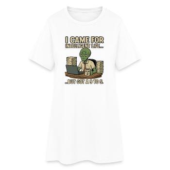 Alien Extra-Terrestrial avec de l’humour - Téléporte-moi - Robe T-shirt Femme - blanc - Devant
