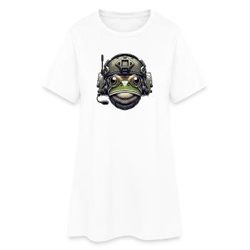 Grenouille militaire - Robe T-shirt Femme - blanc - Devant