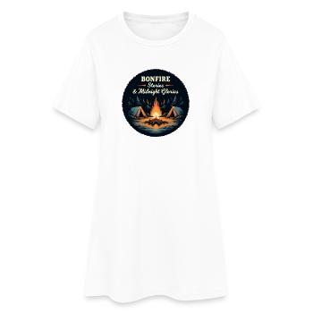 Bonfire Stories Midnight GloriesT-Shirt - Frauen T-Shirt-Kleid - Weiß - Vorne