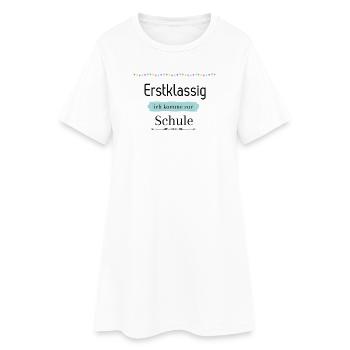 Einschulung - Frauen T-Shirt-Kleid - Weiß - Vorne