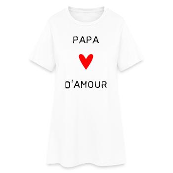 BONNE FÊTE PAPA. PAPA. FÊTE DES PÈRES. PÈRE - Robe T-shirt Femme - blanc - Devant