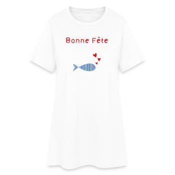 MUTTERTAG. SCHÖNEN MUTTERTAG. MAMA - Frauen T-Shirt-Kleid - Weiß - Vorne