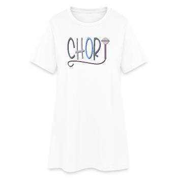 CHOR MIKROFON - HOBBY SINGEN - Frauen T-Shirt-Kleid - Weiß - Vorne