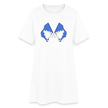 Deux drapeaux croisés d’Akershus - Robe T-shirt Femme - blanc - Devant