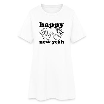 Bonne nouvelle - Robe T-shirt Femme - blanc - Devant