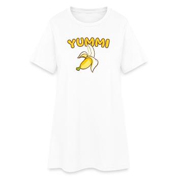 YUMMI - A Matter of Taste - Women’s T-Shirt Dress - white - Front