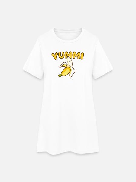 YUMMI - Geschmacksache - Frauen T-Shirt-Kleid - Weiß