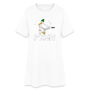 Möve MOIN - Frauen T-Shirt-Kleid - Weiß - Vorne