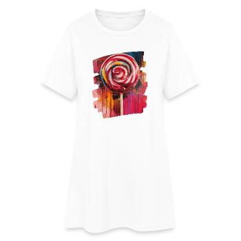 Sucette sucette bonbons bonbons - Robe T-shirt Femme - blanc - Devant