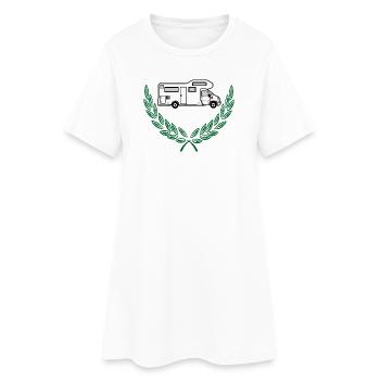 Camper in laurel wreath white design - Women’s T-Shirt Dress - white - Front