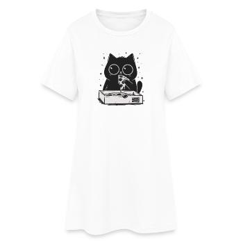 Pizza kitty - Women’s T-Shirt Dress - white - Front