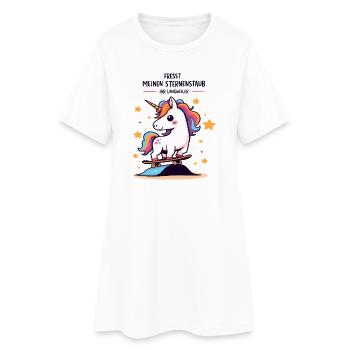 Planche à roulettes Licorne - Robe T-shirt Femme - blanc - Devant