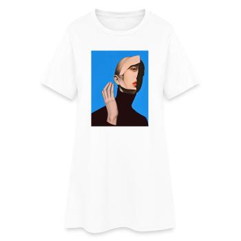 Portrait surréaliste - Robe T-shirt Femme - blanc - Devant