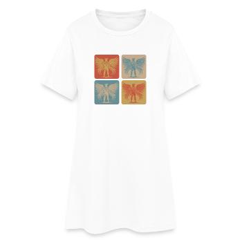 Ange Soldat Vintage Design - Robe T-shirt Femme - blanc - Devant