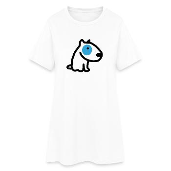 CORSO THE DOG with blue eyes - Women’s T-Shirt Dress - white - Front
