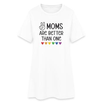 Mois de la fierté LGBTQ - Deux mamans valent mieux qu’une - Robe T-shirt Femme - blanc - Devant