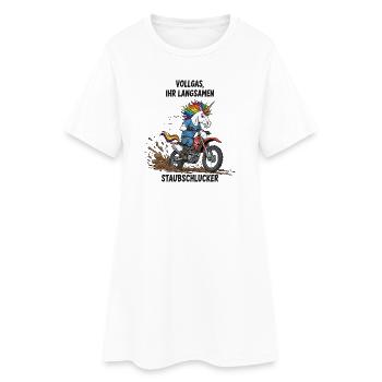 Unicorn Motocross - Women’s T-Shirt Dress - white - Front