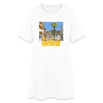 Gardasee - Frauen T-Shirt-Kleid - Weiß - Vorne