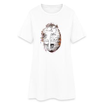 Silhouette Baby Men on dirty Background - Frauen T-Shirt-Kleid - Weiß - Vorne