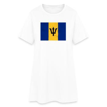 Drapeau de la Barbade - Robe T-shirt Femme - blanc - Devant
