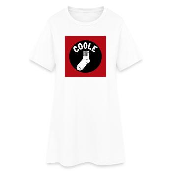 Chaussettes cool et dicton drôle - Robe T-shirt Femme - blanc - Devant