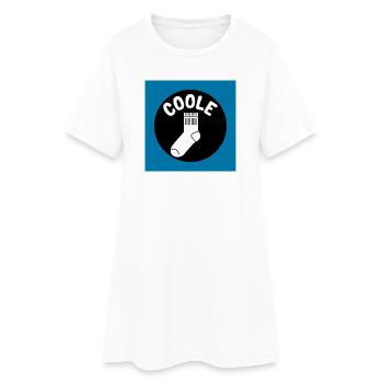 Chaussettes cool et dicton drôle - Robe T-shirt Femme - blanc - Devant