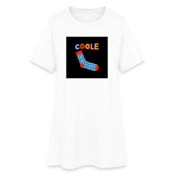 Chaussettes cool et dicton drôle - Robe T-shirt Femme - blanc - Devant