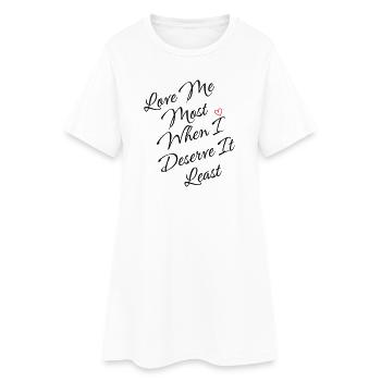 Conception artistique fantaisiste de la ligne de cœur - Robe T-shirt Femme - blanc - Devant