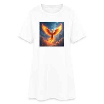 Animal Totem Phœnix - Robe T-shirt Femme - blanc - Devant