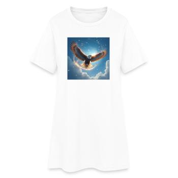 Power Animal Eagle in the Sky - Women’s T-Shirt Dress - white - Front