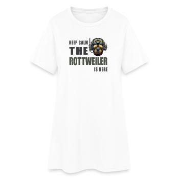 Rottweiler – Conception Keep Calm - Robe T-shirt Femme - blanc - Devant