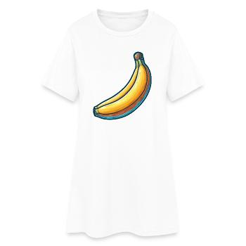 Banane Énergisante en Style Artistique - Robe T-shirt Femme - blanc - Devant