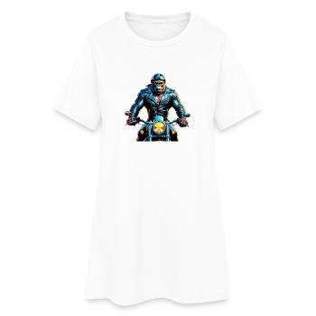Illustration de cavalier de gorille urbain - Robe T-shirt Femme - blanc - Devant