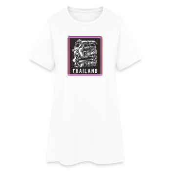 Tuk Tuk Thailand Design rétro - Robe T-shirt Femme - blanc - Devant