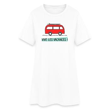MAÎTRESSE. COEUR. MAITRE. MERCI. MERCI MAÎTRESSE. - Robe T-shirt Femme - blanc - Devant