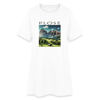 Plose Dolomites Tyrol Vacances Alpinisme Randonnée - Robe T-shirt Femme - blanc - Devant