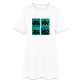 Conception du tracteur - Robe T-shirt Femme - blanc - Devant