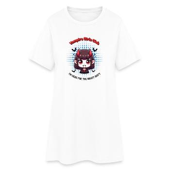 Vampire Girl Night Shift Halloween Anime Kawaii - Women’s T-Shirt Dress - white - Front