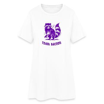 Team Raccoon - Women’s T-Shirt Dress - white - Front