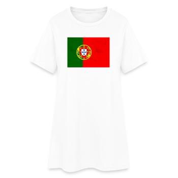 Drapeau du Portugal - Robe T-shirt Femme - blanc - Devant