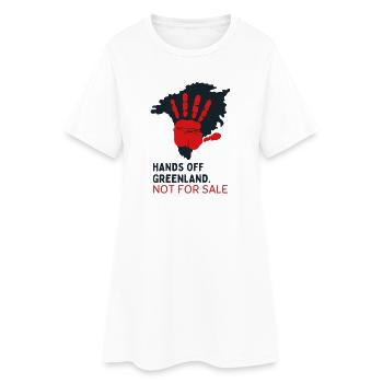 Hands Off Greenland n’est pas à vendre - Robe T-shirt Femme - blanc - Devant